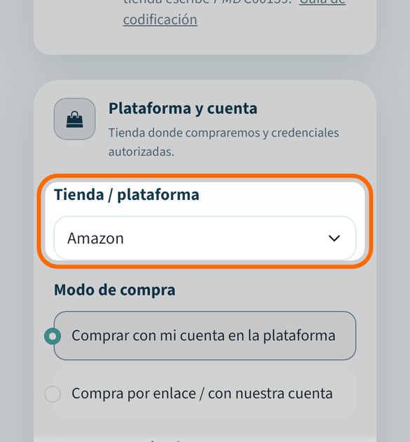 Elige la tienda