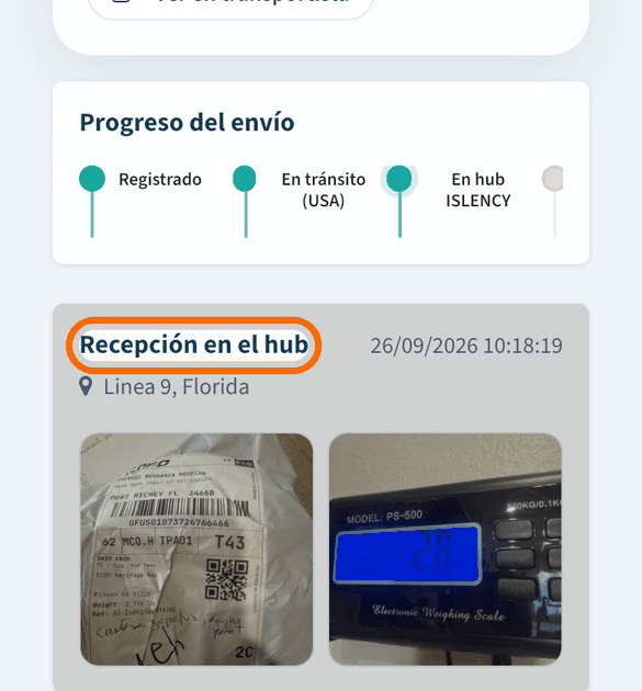 Mira la recepción en el almacén