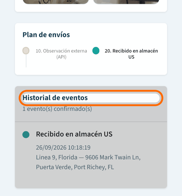 Revisa el historial