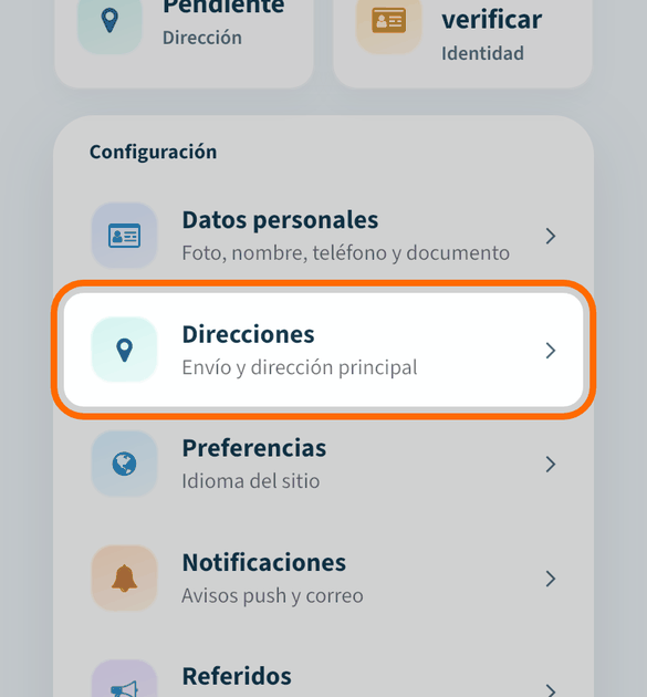 Abre «Direcciones»