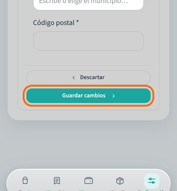 Pulsa «Guardar cambios»