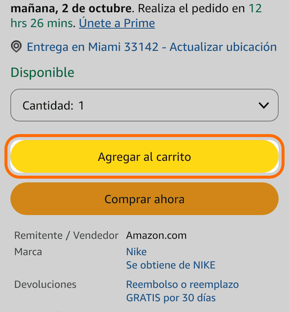 Agrégalo al carrito y revisa el total