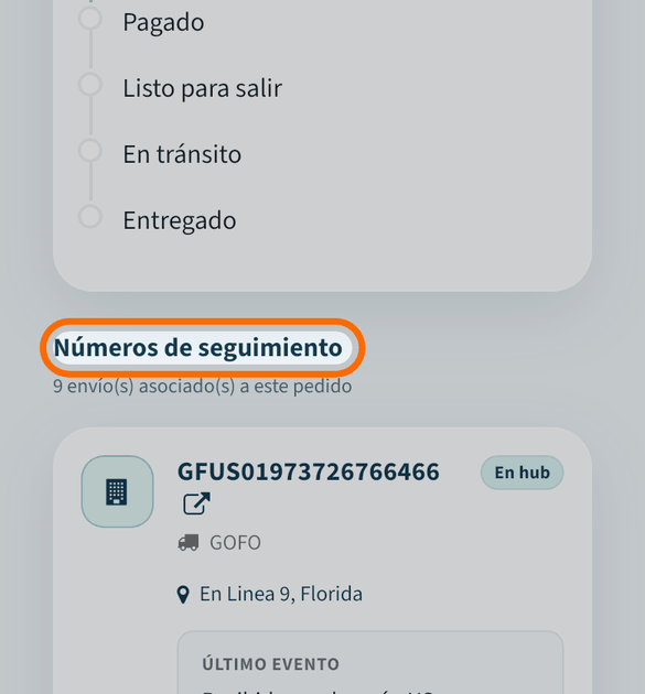 Mira por dónde va en «Seguimiento»