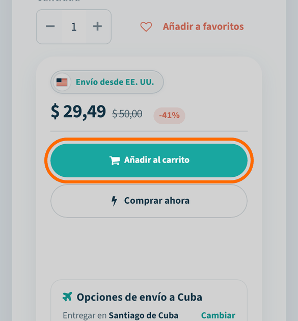 Pulsa «Añadir al carrito»