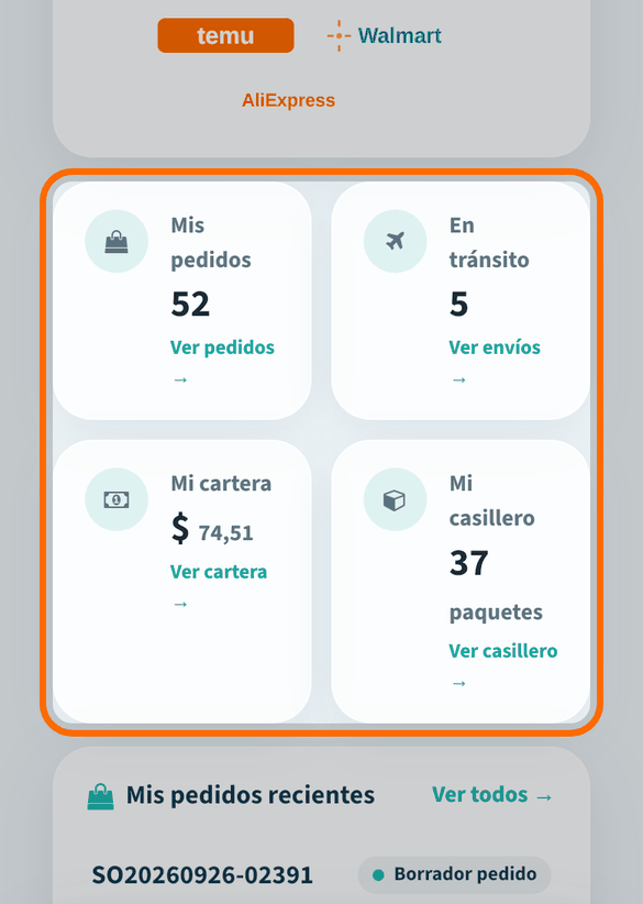 Tus números de un vistazo