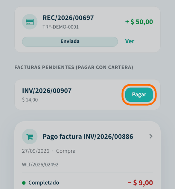 Pulsa «Pagar»