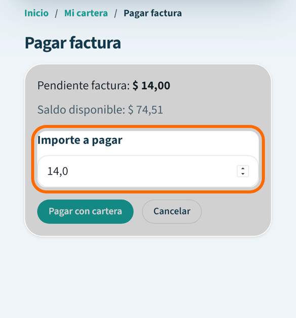Revisa el importe