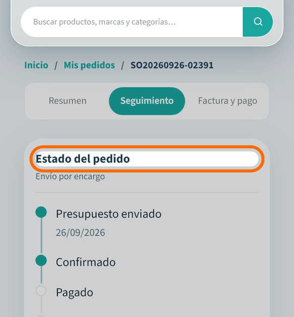Sigue el envío