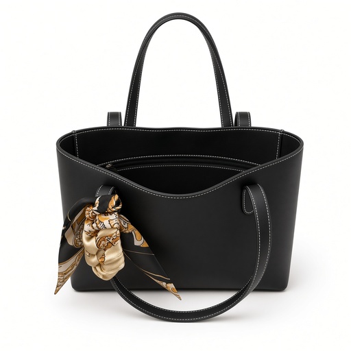 Bolso de hombro de PU con decoración de pañuelo — foto 4