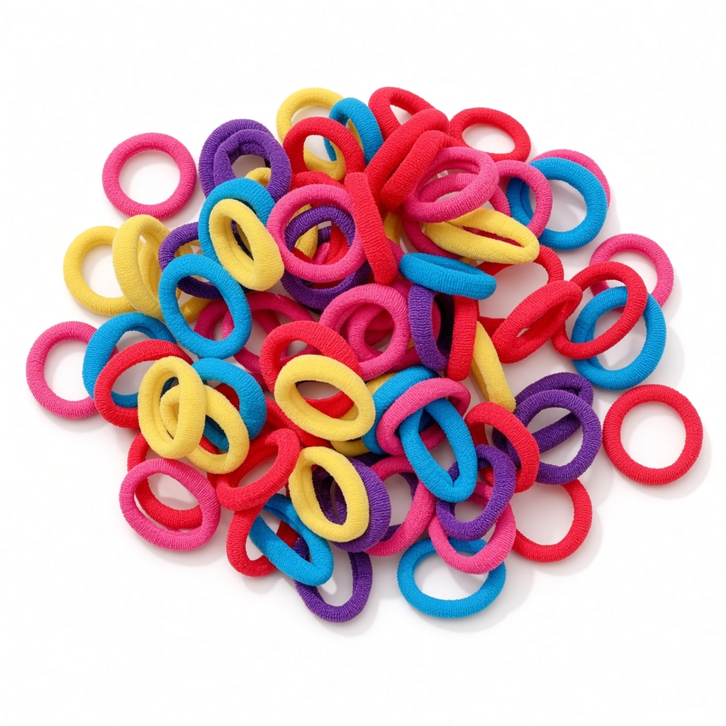 Bolsa de 200 bandas elásticas para el cabello de colores surtidos — foto 2