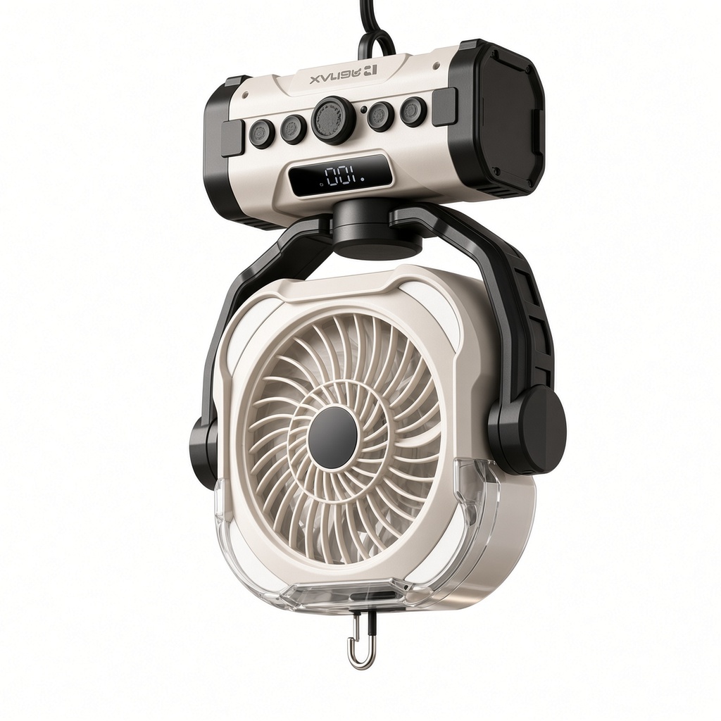 Ventilador REMAX de exterior RS-ZF20: batería de gran capacidad de 20000 mAh, autonomía de 60 horas, montaje en pared / posición de pie, mando a distancia con pantalla digital — foto 3