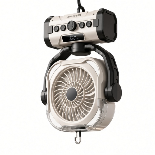 Ventilador REMAX de exterior RS-ZF20: batería de gran capacidad de 20000 mAh, autonomía de 60 horas, montaje en pared / posición de pie, mando a distancia con pantalla digital — foto 3