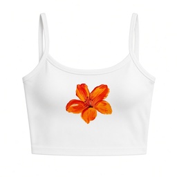 Top veraniego de tirantes y diseño cropped.
