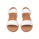 Sandalias blancas para niñas con correa ajustable de en el tobillo — foto 3