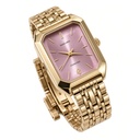 Reloj de pulsera de cuarzo para mujer con esfera de números romanos cuadrados y correa de acero — foto 3