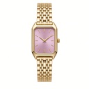 Reloj de pulsera de cuarzo para mujer con esfera de números romanos cuadrados y correa de acero — foto 4