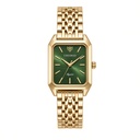 Reloj de pulsera de cuarzo para mujer con esfera de números romanos cuadrados y correa de acero — foto 5