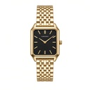 Reloj de pulsera de cuarzo para mujer con esfera de números romanos cuadrados y correa de acero — foto 8