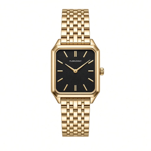 Reloj de pulsera de cuarzo para mujer con esfera de números romanos cuadrados y correa de acero — foto 8