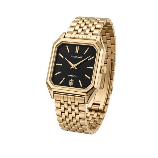 Reloj de pulsera de cuarzo para mujer con esfera de números romanos cuadrados y correa de acero — foto 10