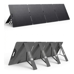 Panel Solar Portátil LVYUAN 400W Plegable – Eficiencia 23%, Mono Cristalino con 4 Soportes y Cable 3M (MC4 a DC5521/XT60) para Camping y RV