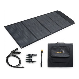 Panel Solar Portátil Plegable LVYUAN 200W – Alta Eficiencia Monocristalino con Soporte Ajustable, Bolsa y Cables para Camping, RV y Uso Doméstico