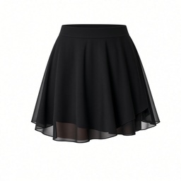 Falda deportiva casual de mujer de cintura alta, con malla.