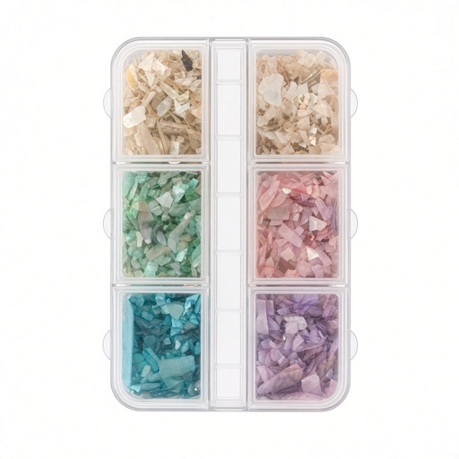 Kit Conchas Nácar 6 Colores Flakes Nail Art Decoración Uñas — foto 2