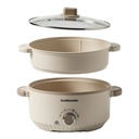 Olla Eléctrica Multifuncional RUNBAISEN 3.5L 118.35 oz Doble Capa Antiadherente con Vaporera Portátil para 2-5 Personas — foto 2