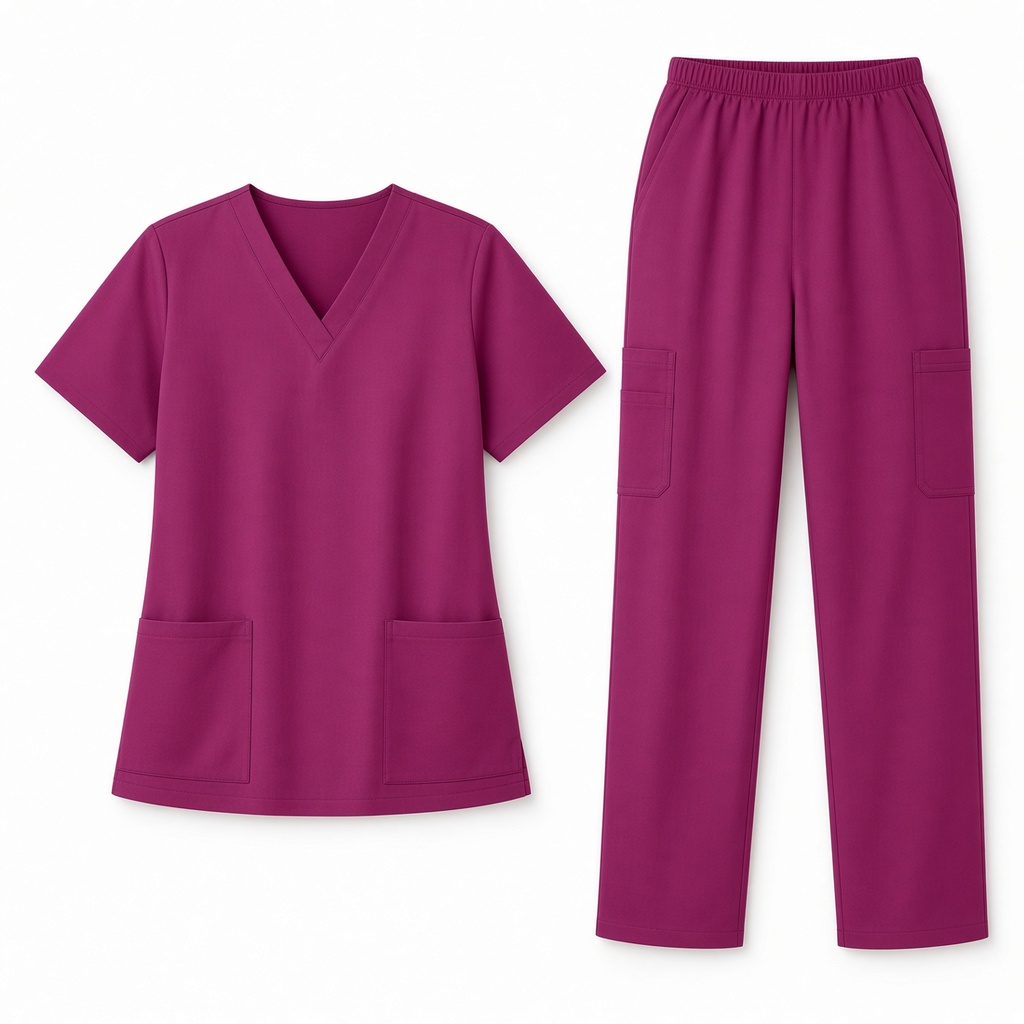 Conjunto Scrub Taskez Magenta Transpirable para Uso Médico — foto 2