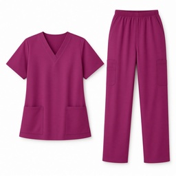 Conjunto Scrub Taskez Magenta Transpirable para Uso Médico