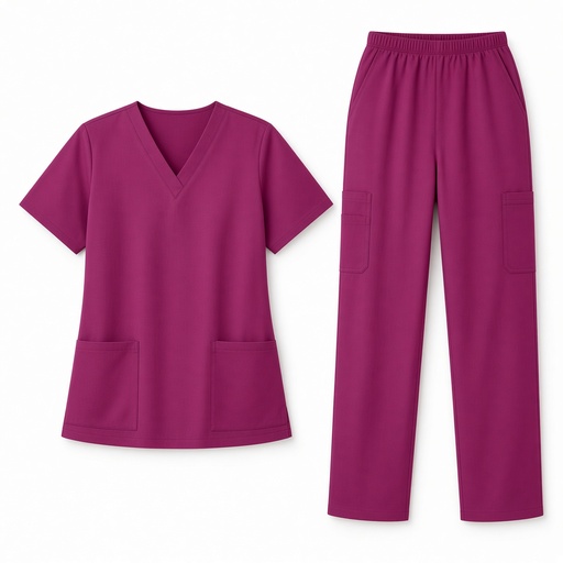 Conjunto Scrub Taskez Magenta Transpirable para Uso Médico — foto 2
