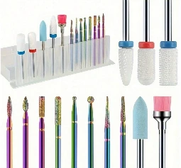 Set Mixto de Brocas para taladro de uñas- cerámica y manicura rusa (13 Piezas).