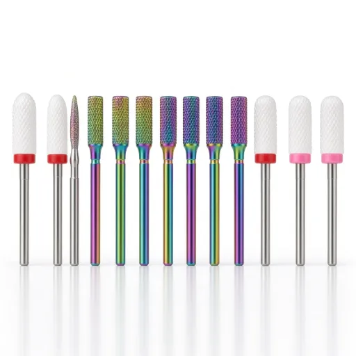 Set Mixto de Brocas para taladro de uñas- cerámica y manicura rusa (13 Piezas).