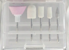 Set de 5 brocas profesionales para taladro de uñas (con caja de almacenamiento)