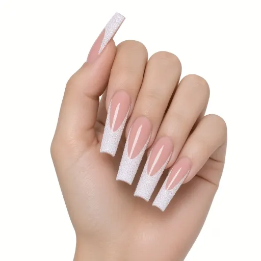 Lata de polvo de brillo para uñas para efecto azúcar.