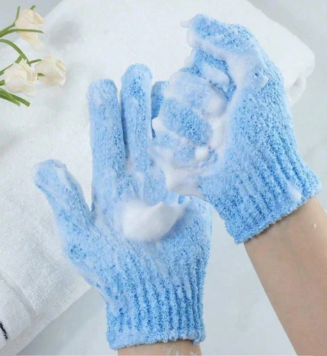 Guantes exfoliantes de doble cara