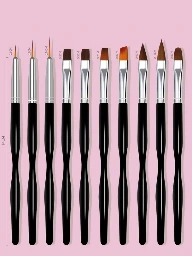 Set de 10 piezas de pinceles para arte de uñas