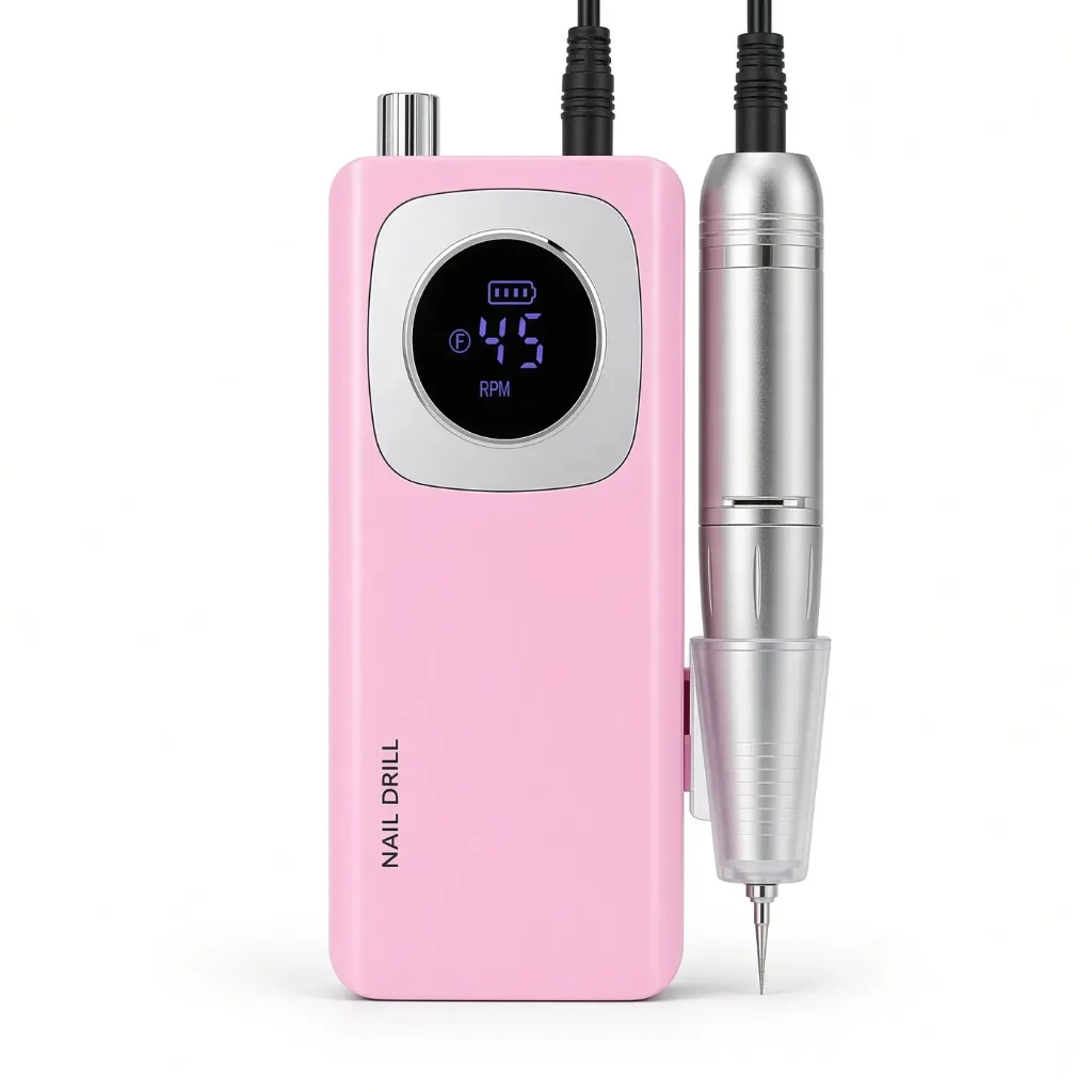 Taladro eléctrico portátil recargable de 45000RPM, para salón de uñas
