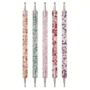 Set de 5 piezas Bolígrafos de puntos de colores brillantes para diseño de arte de uñas.