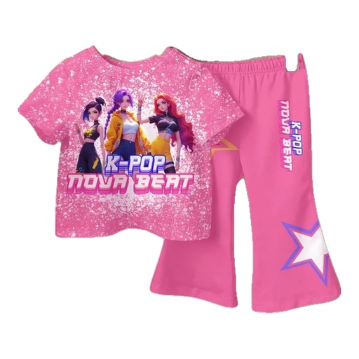 Conjunto de niña: camiseta y pantalón, KPOP Nova Beat