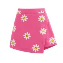 Set de 2 shorts de niña con estampado efecto mezclilla