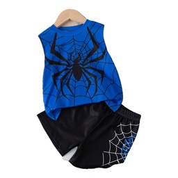 Conjunto de niño: camiseta y short con estampado de araña