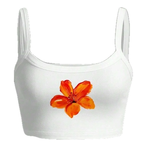 Top veraniego de tirantes y diseño cropped.