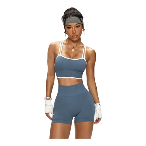Conjunto deportivo de mujer: sujetador y shorts