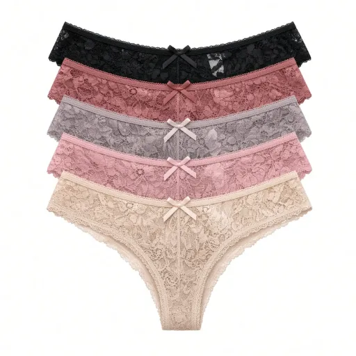 Set de 12 piezas Bragas de encaje elegantes y cómodas para dama