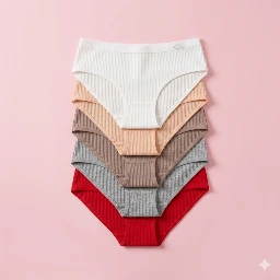 Pack de 5 Bragas Básicas Acanaladas, Cintura Baja y Ajuste Cómodo
