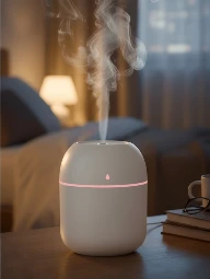 Humidificador-ambientador portátil mini con luz LED. Adecuado para dormitorio, coche.