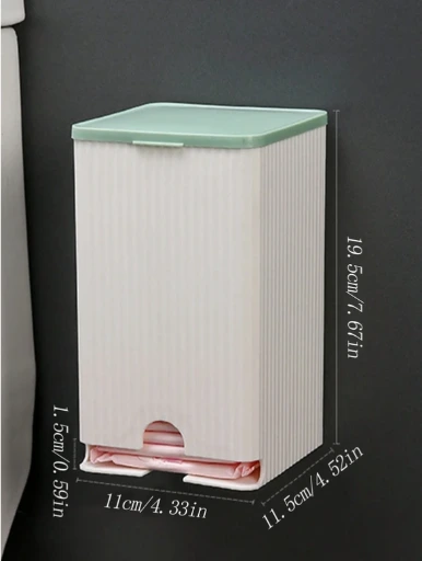 Organizador de baño / Dispensador de toallas sanitarias montado en la pared.