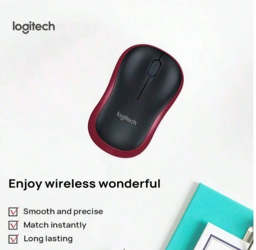 Mouse inalámbrico silencioso y preciso, marca Logitech, Modelo M185.